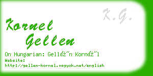 kornel gellen business card